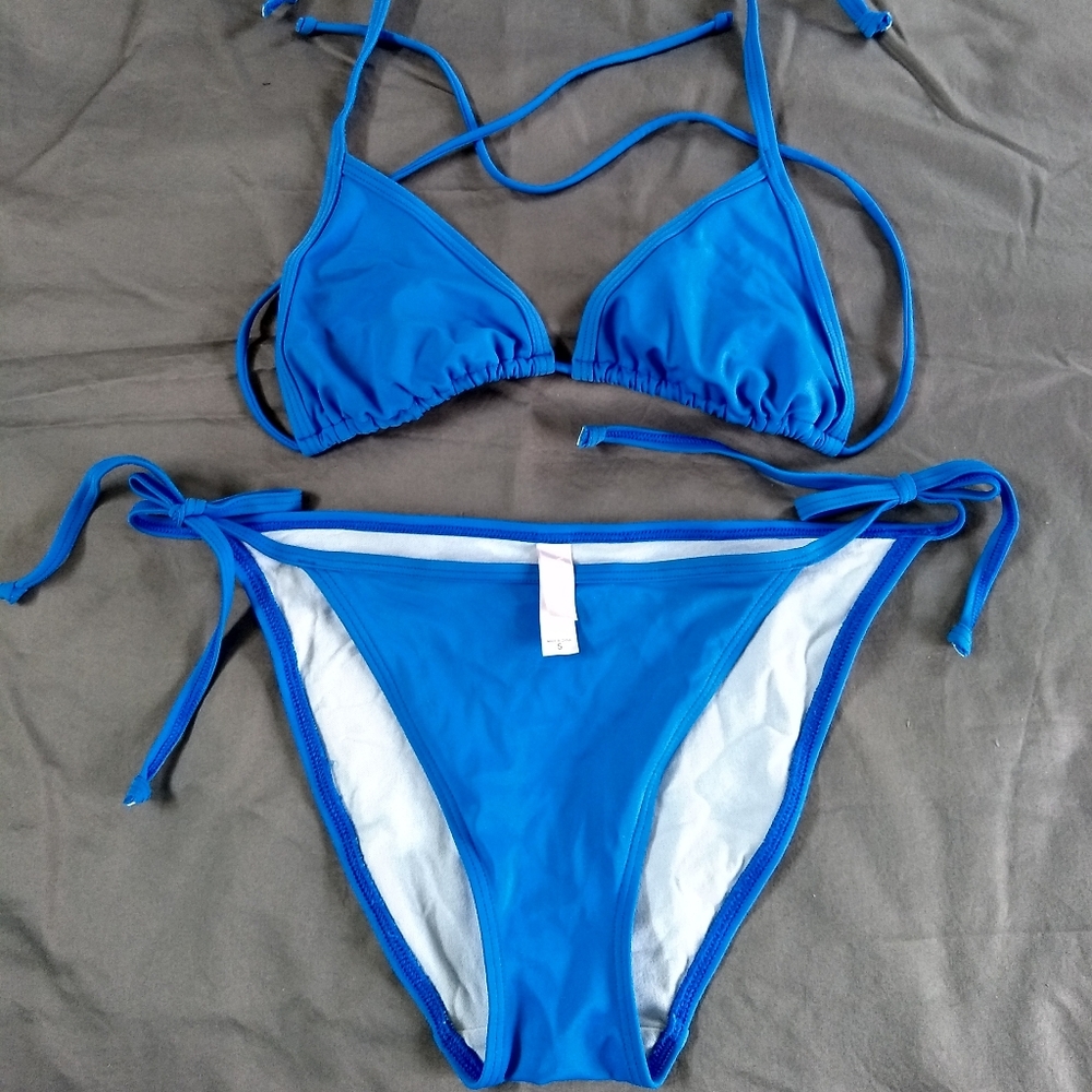 Victoria's Secret Light Blue Bikini Set Size Small